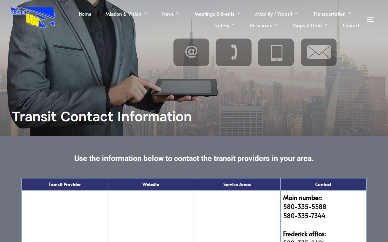 Southwest Oklahoma rural transit contacts for planning after a Roger Mills County release