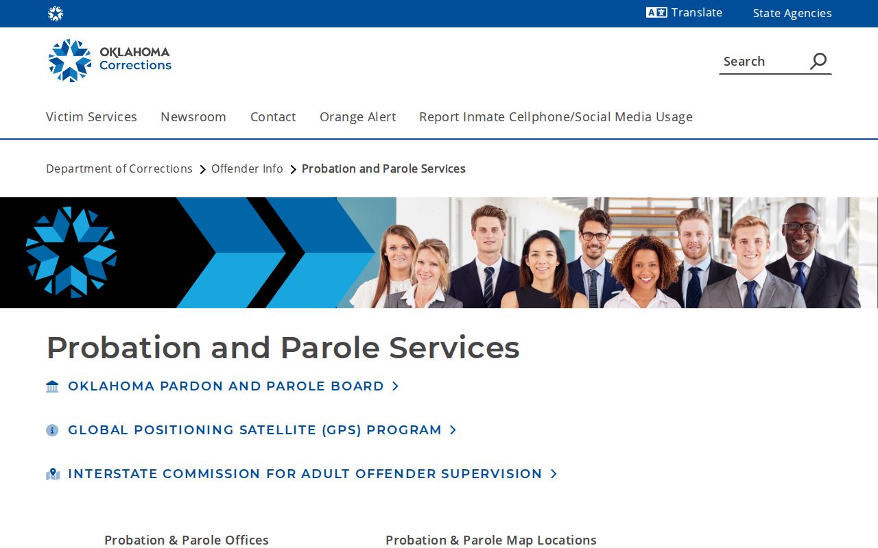 ODOC directory for Roger Mills County post-release supervision through Woodward